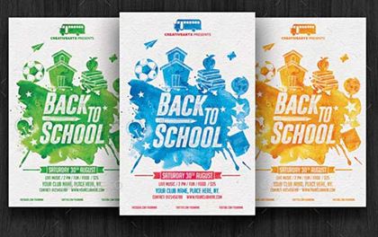 Back to School Flyer Printable PSD Templates