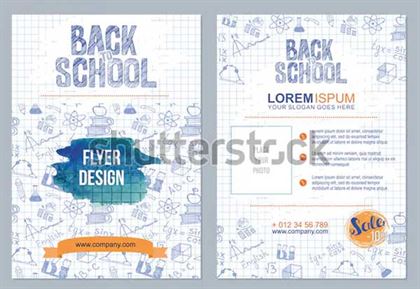 Back to School Flyer Watercolor Template