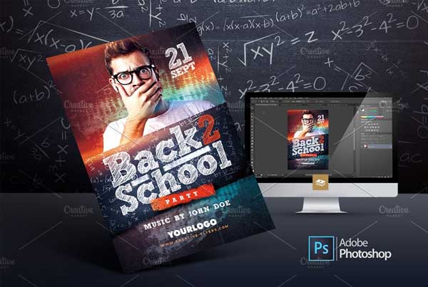 Back to School Party Psd Flyer