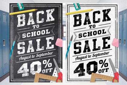 Back to School Sale Chalk Flyer