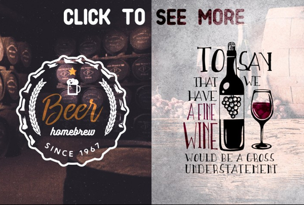 Beer & Wine Design Logos