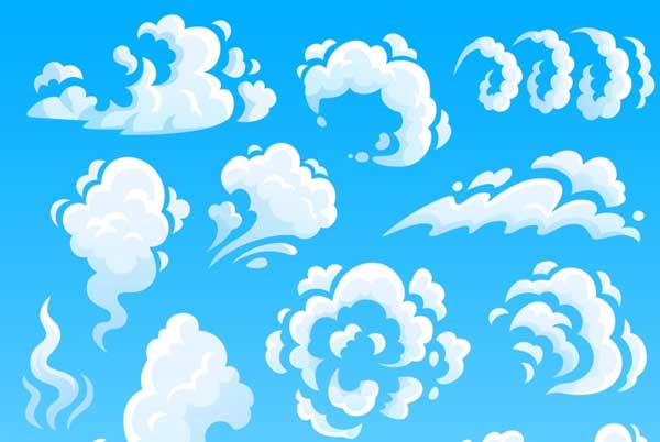 Cartoon Clouds And Smoke Actions