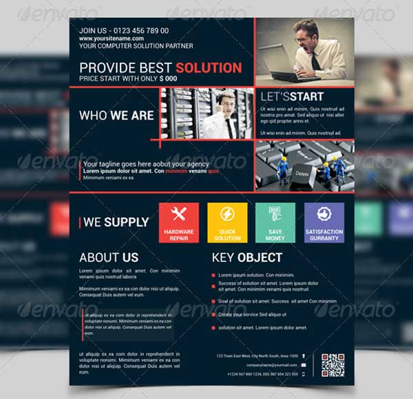 Computer Solution Flyer Template