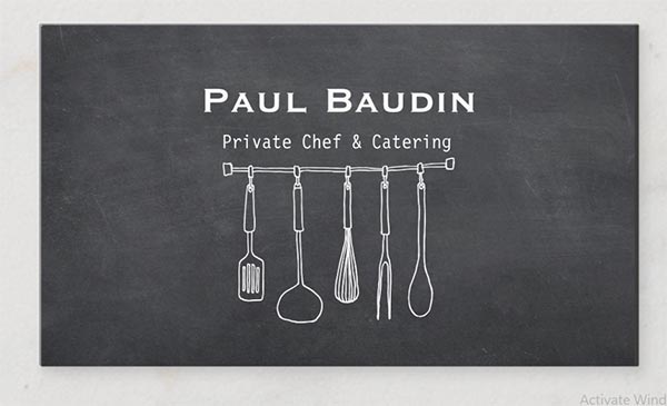 Cool Chef Catering Cooking Business Card