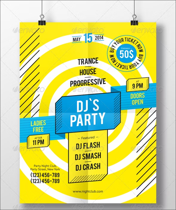 DJ Party Poster Template