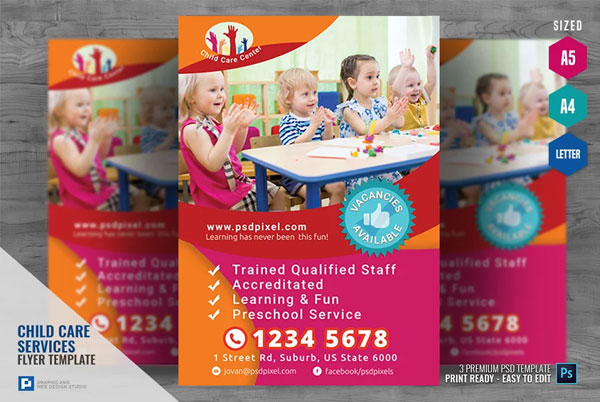 Day Care and Child Care Services Flyer