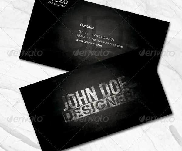 Designer Black Business Card Template