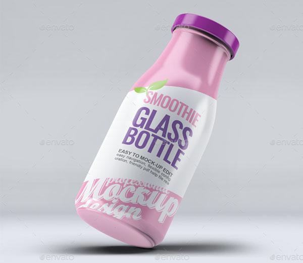 Download Glass Juice Bottle Mockup
