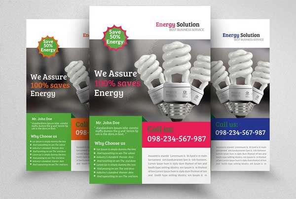 Energy Solution Flyer Printable Template