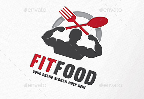 Fitness Food Logo Design Template