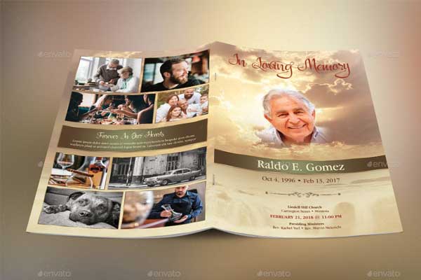Forever Funeral Program Template Brochure