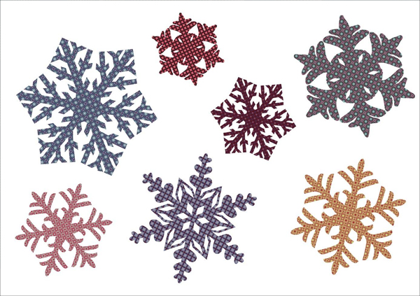 Free Download Quilted Snowflakes