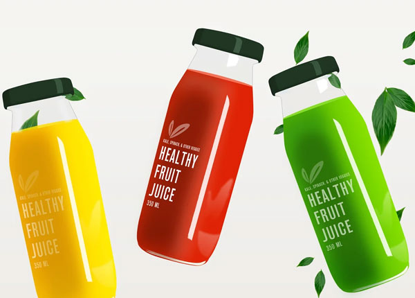 Glass Healthy Juice Bottle Mockups Pack