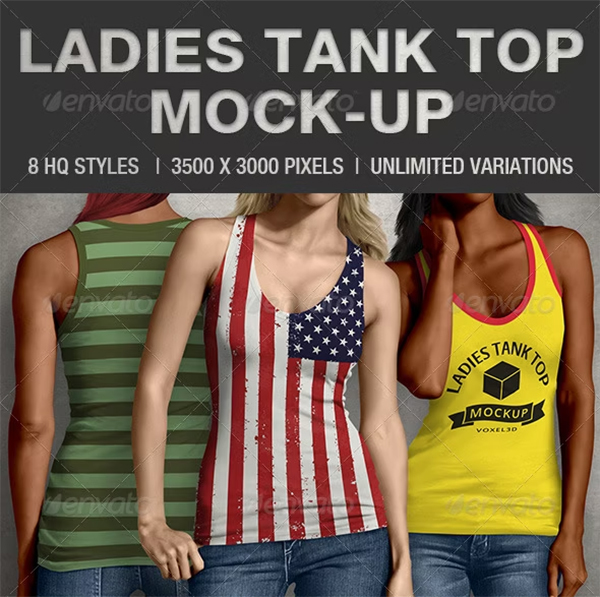 Ladies Tank Top Mock-up