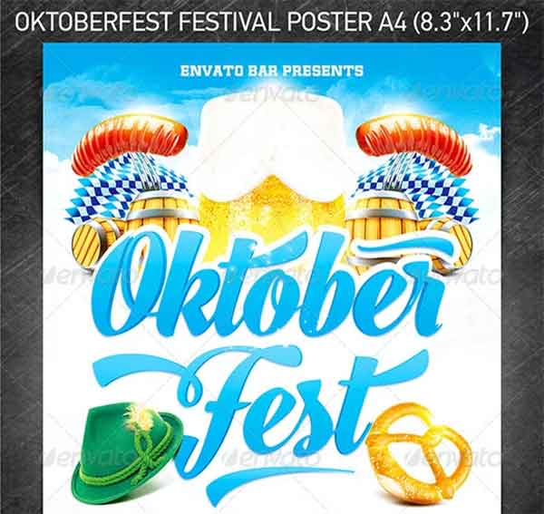 Oktoberfest Festival Poster PSD Template