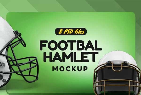 PSD Photorealistic Football Helmet Mockup