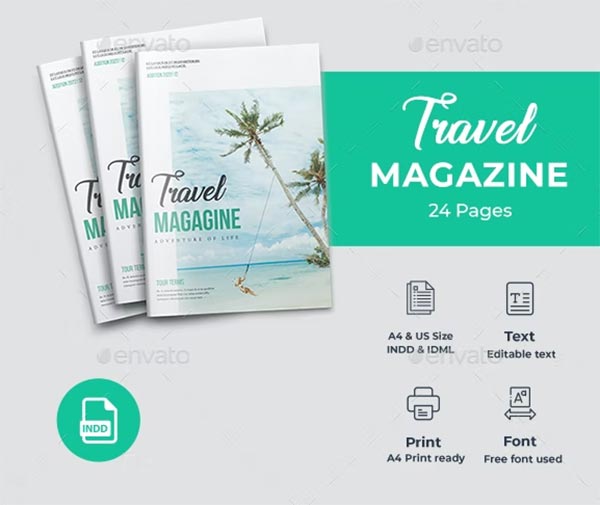 PSD Travel Magazine Template