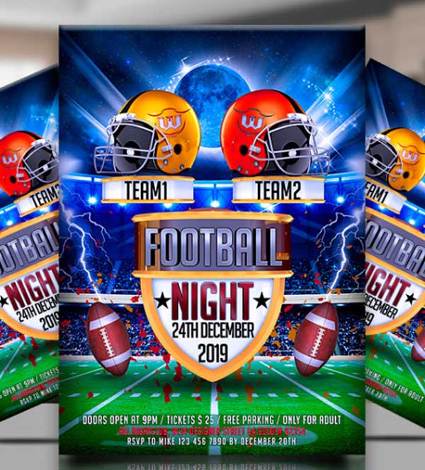 Printable College Football Flyer Template