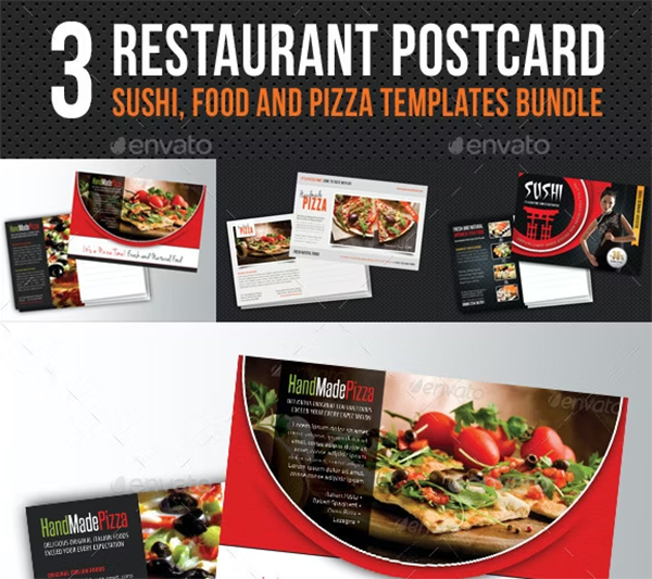 Restaurant Food Postcard Bundle
