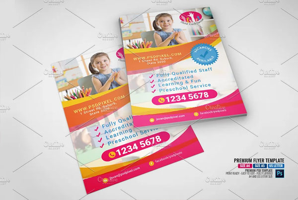 Sample Child Care Flyer Template