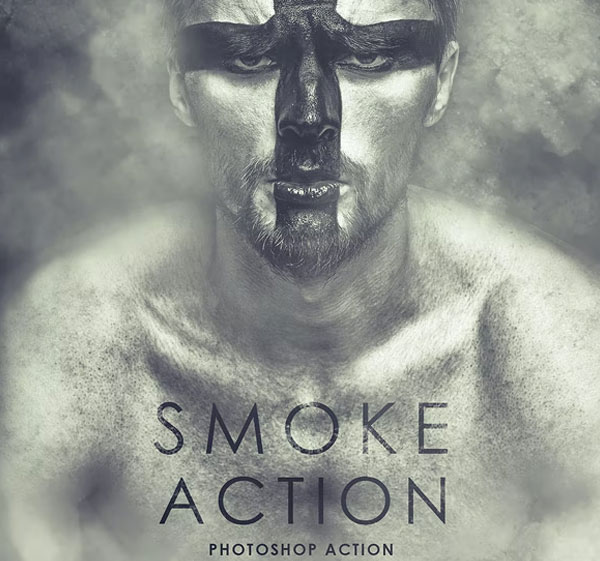 Smoke Photoshop Action Template Design