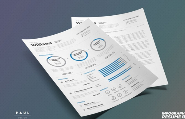 Social Media Manager Infographic Resume Template