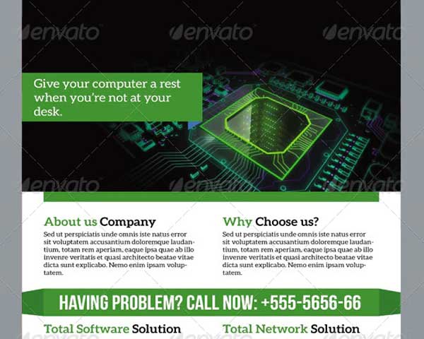 Software Solution Flyer Printable Template