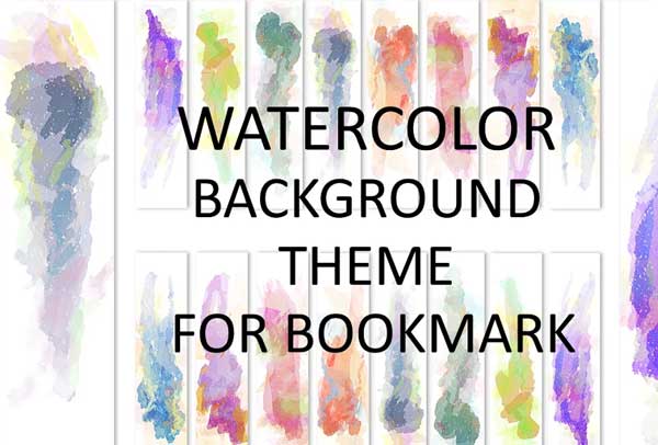 Watercolor Theme Bookmarks