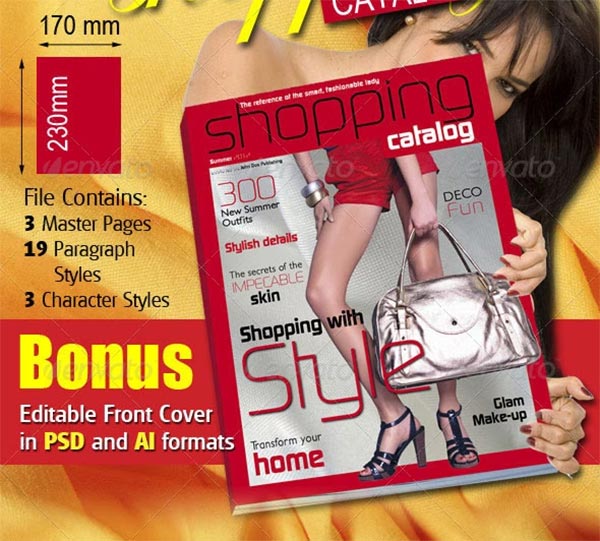 Women Shopping Catalog Magazine Template