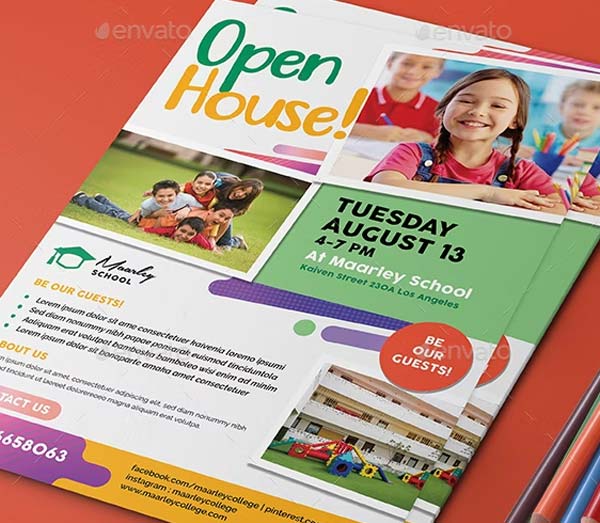 School Open House Flyer Template