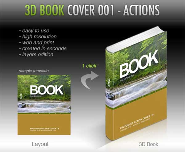3D Book Cover Mockups