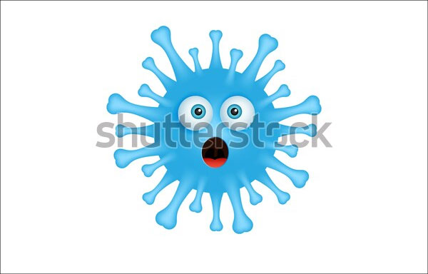 3D Coronavirus Emoticon Character