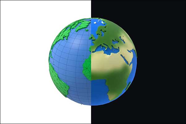 3D Earth Low Poly Simple Design