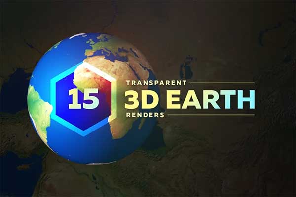 3D Low Poly Earth Render