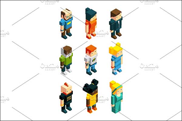 3D Low Poly Peoples
