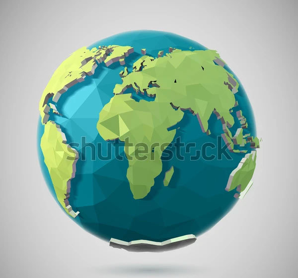 3D Low Polygonal Earth