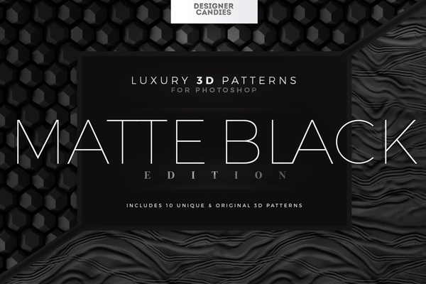 3D Matte Black Edition Patterns