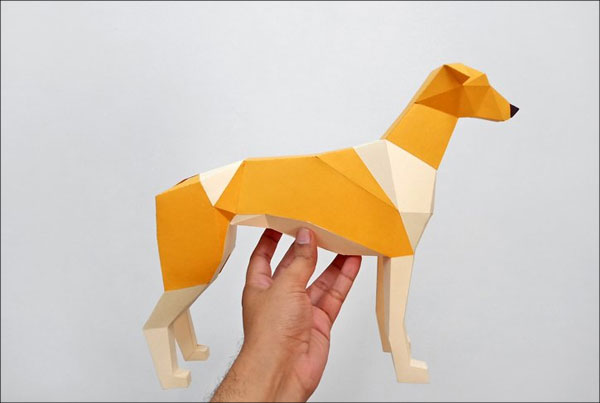 3D Papercraft Dog