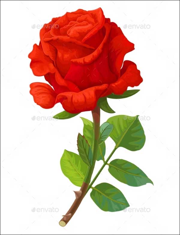 3D Realistic Rose Flower Art