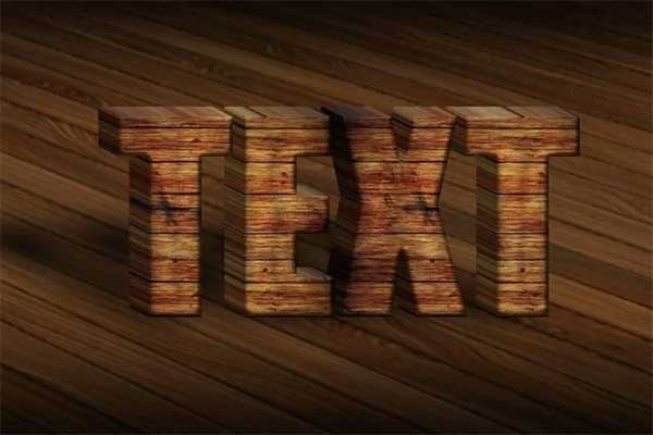3D Wood Text Styles Kit for Photoshop