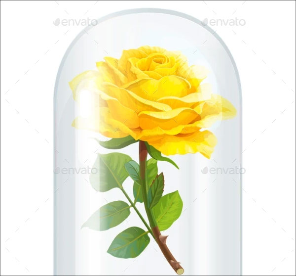 3D Yellow Rose Models