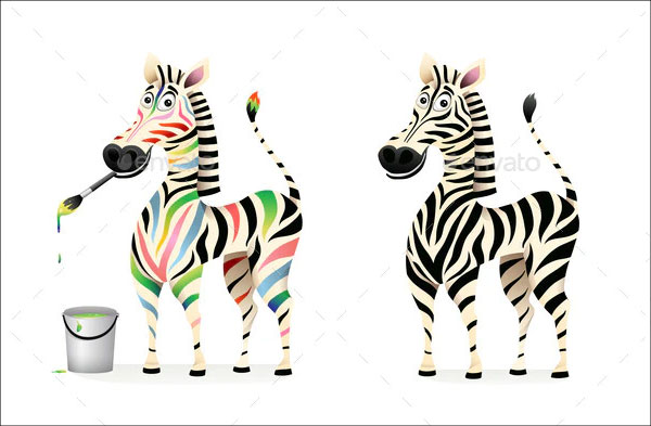 3D Zebra Animals Mascot