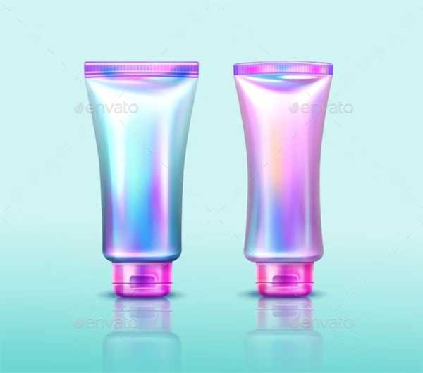 3d Holographic Cosmetics Package Tubes