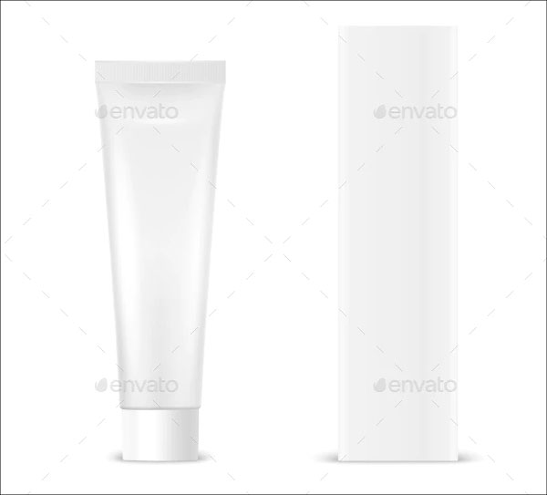 3d Realistic Plastic Cosmetic Tube