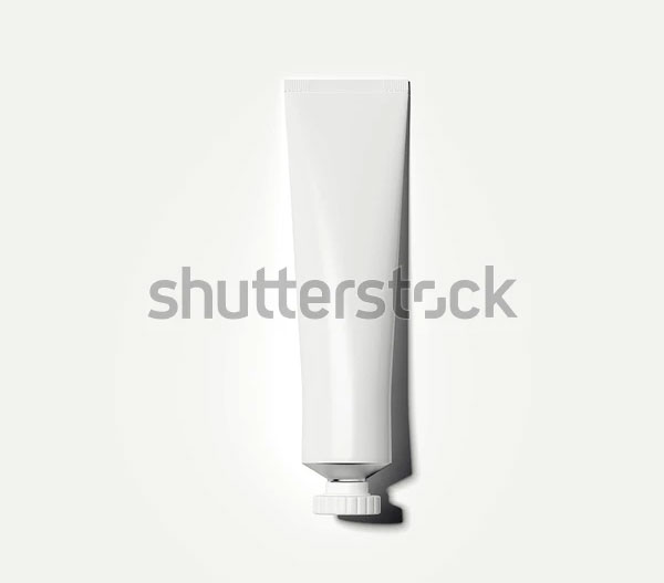 3d White Cosmetic Cream Tube