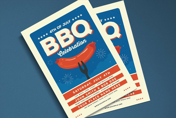 4th Of July BBQ Party Flyer Template