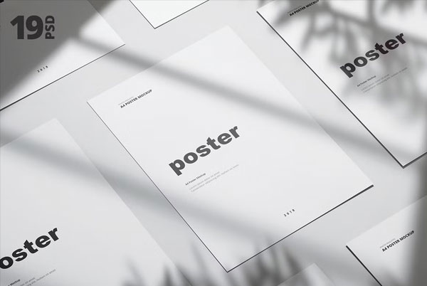 A4 Document Paper Mockup Template