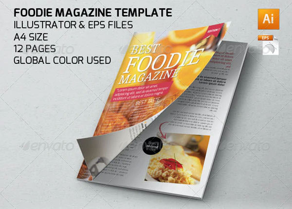 A4 Healthy Food Magazine Template