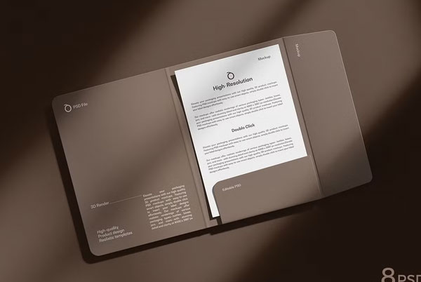 A4 Print Preview Paper Mockup Template