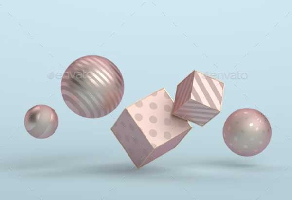 Abstract 3D Rendering of Geometric Shapes